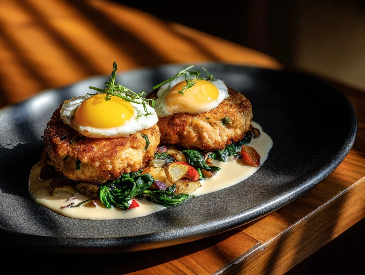 Smoked Salmon Cakes with 2 Eggs